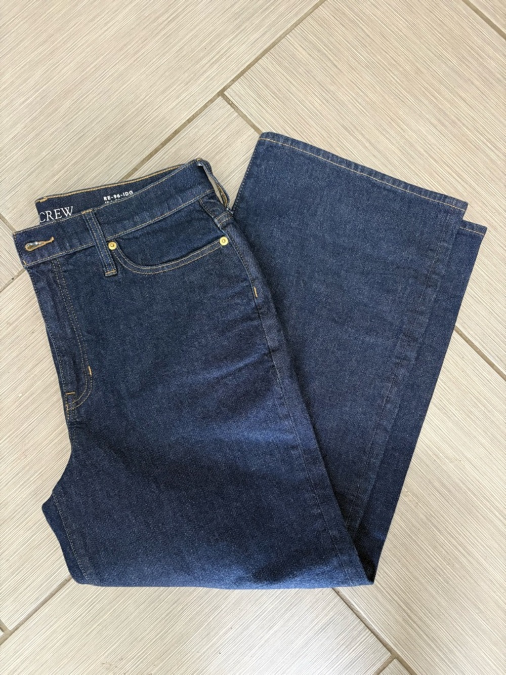 J. Crew Dark Blue Wide Leg Jeans